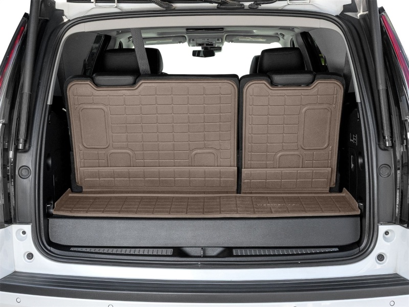 Chevrolet Tahoe Cargo Floor Liner - Behind 3rd Row Seating - WeatherTech - SeatBack Cargo Liner HP - Tan - `18-`20