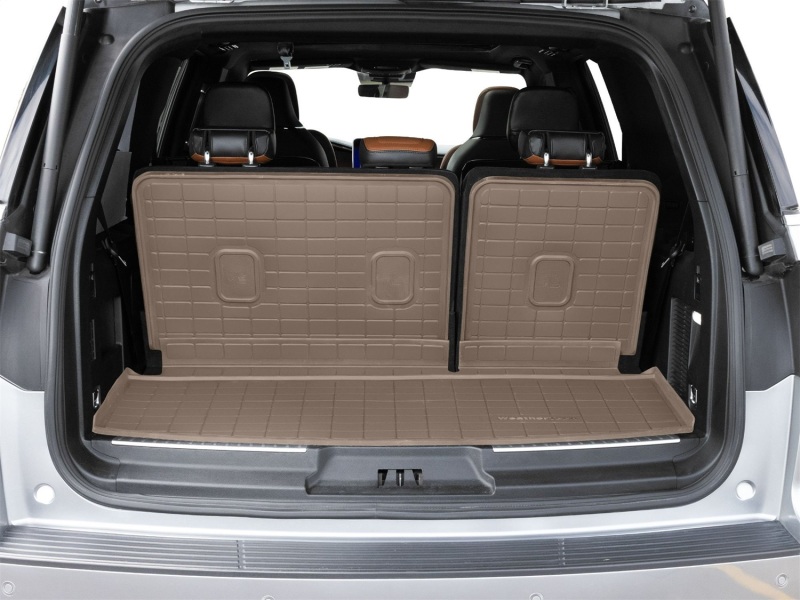 Ford Expedition Cargo Liners - Behind 3rd Row Seating - WeatherTech - SeatBack Cargo Liner HP - Tan - `21-`24