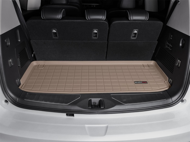 Infiniti QX80 Cargo Liners - WeatherTech - Behind 2nd Row - Tan - `25-`26