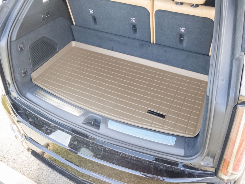 Cadillac Escalade IQ Cargo Liner - WeatherTech - Behind 2nd Row - Tan - `25-`26