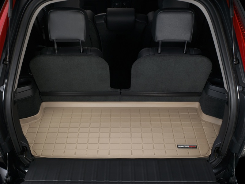 Volvo XC90 Cargo Liner - Behind 3rd Row Seating - WeatherTech - Raised Lip - Tan - `03-`13