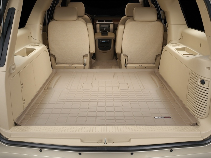 Cadillac Escalade ESV Cargo Liner - WeatherTech - Raised Lip - Tan - `07-`13