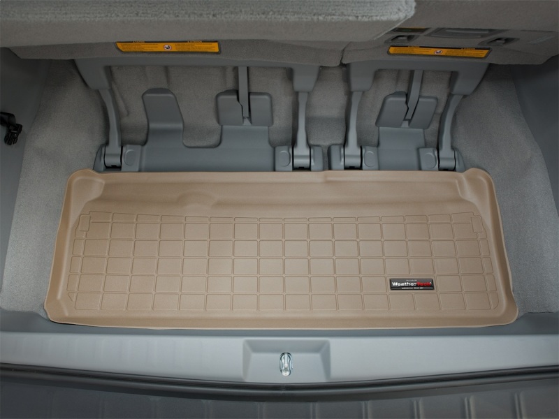 Toyota Sienna Cargo Liner - Behind 3rd Row Seating - WeatherTech - Tan - `11-`27