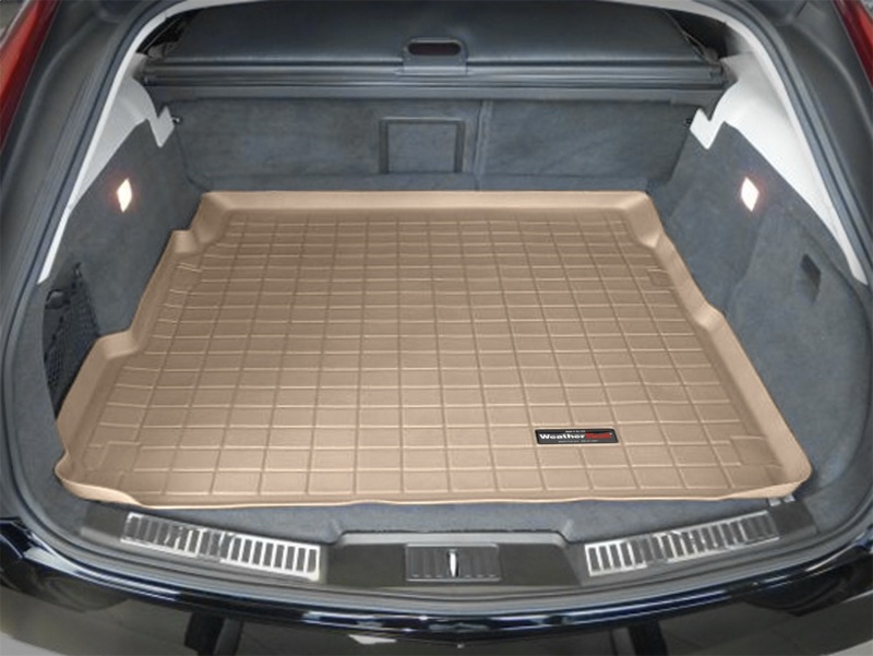 Cadillac CTS Cargo Liner - Behind 2nd Row Seating - WeatherTech - Raised Lip, Textured Finish - Tan - `10-`13
