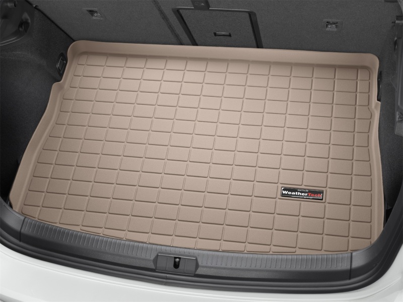 Volkswagen Golf Cargo Liner - Behind 2nd Row Seating - WeatherTech - Raised Lip, Custom Blended TPO - Tan - `15-`27