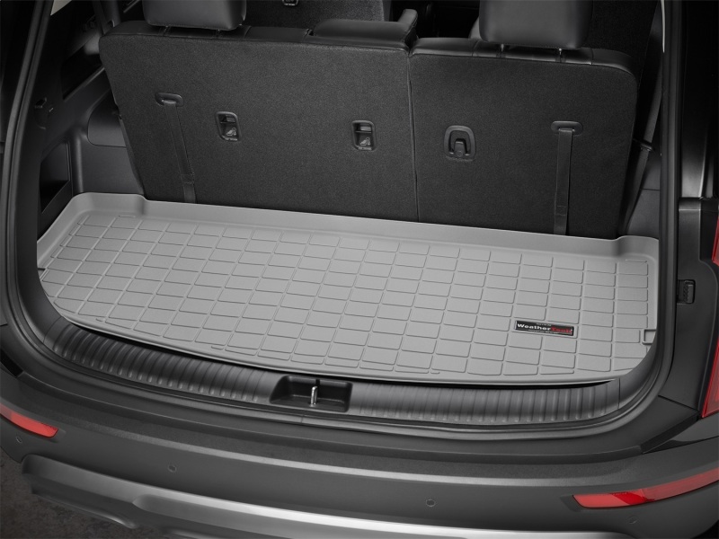 Kia Telluride Cargo Liner - WeatherTech - Raised Lip, Textured Finish - Grey - `20-`27