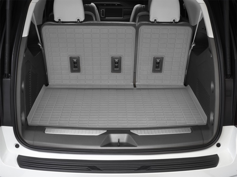 Hyundai Telluride Cargo Liner - Behind 3rd Row Seating - WeatherTech - SeatBack Cargo Liner HP w/Bumper Protector - Grey - `20-`25