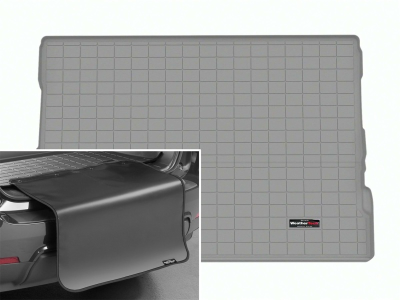 Toyota Sequoia Cargo Liner - Rear - WeatherTech - With Bumper Protector - Grey - `23-`26