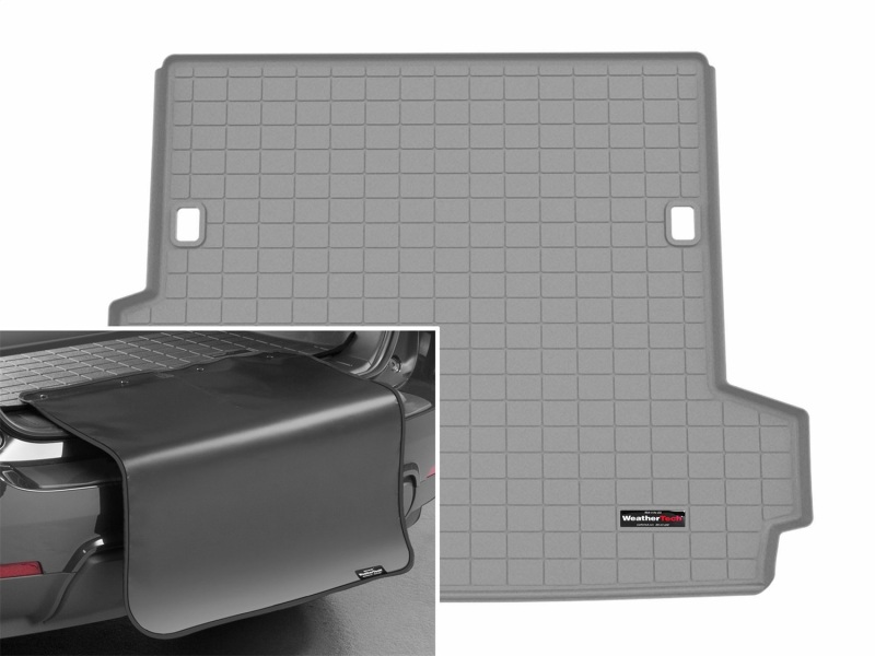 Toyota 4Runner Cargo Liner with Bumper Protector - Behind 2nd Row Seating - WeatherTech - Raised Lip, Textured Finish - Grey - `25-`26
