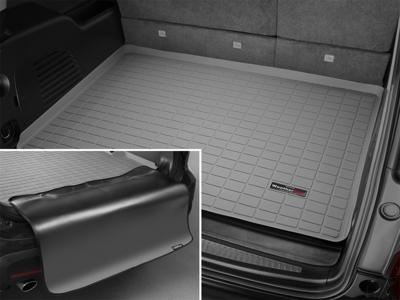 Cadillac Escalade ESV Cargo Liner - Behind 3rd Row - WeatherTech - with Bumper Protector - Grey - `15-`27