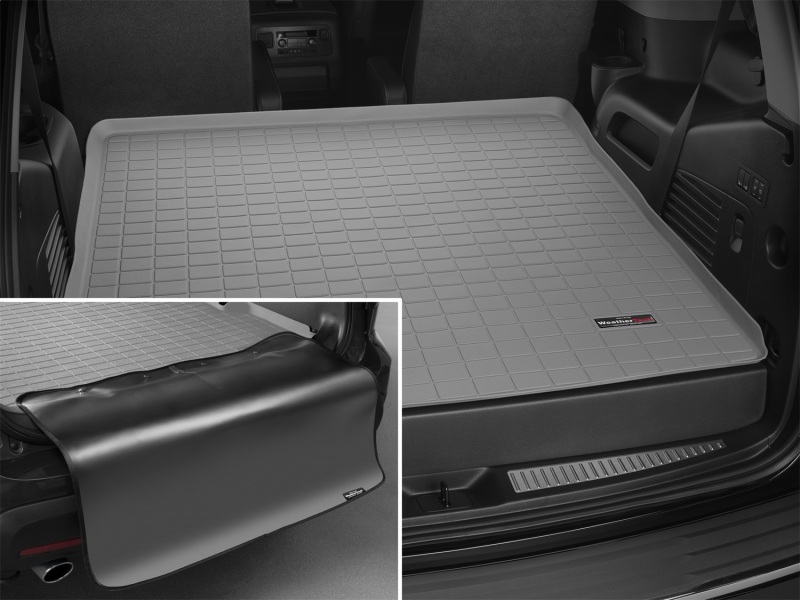 Cadillac Escalade Cargo Liner with Bumper Protector - Behind 2nd Row - WeatherTech - Grey - `15-`27