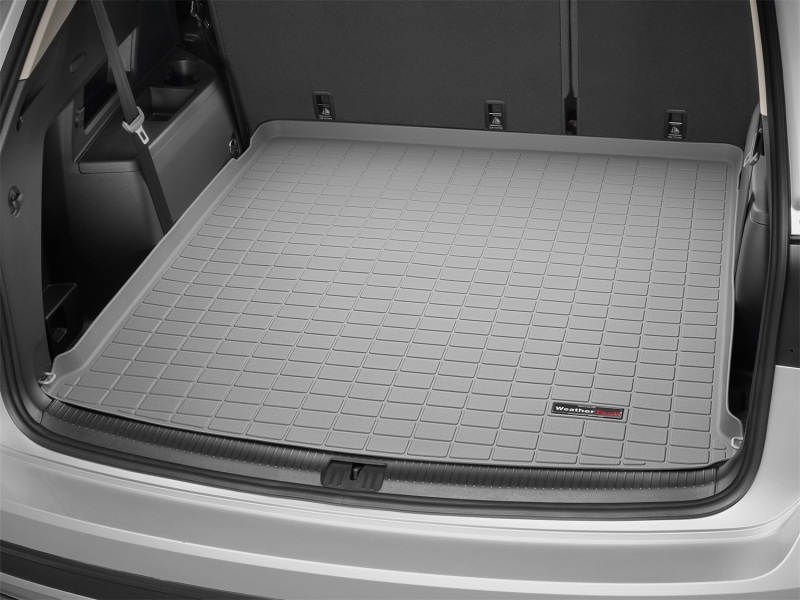 Volkswagen Atlas Cargo Liner - Rear - WeatherTech - Raised Lip Texture - Grey - `18-`27