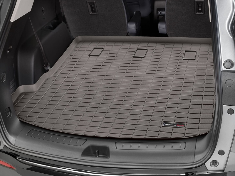 Buick Enclave Cargo Liner - Behind 2nd Row Seating - WeatherTech - Raised Lip, Textured Finish - Cocoa - `18-`27