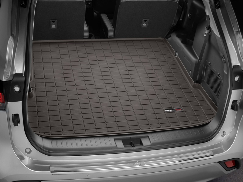 Toyota Highlander Cargo Liner - Rear - WeatherTech - Raised Lip - Cocoa - `20-`27