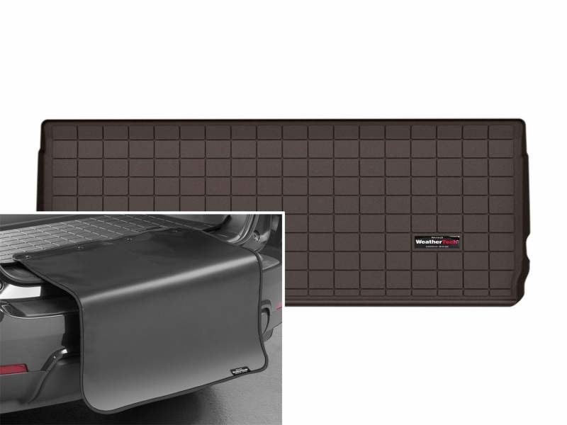 Ford Expedition Cargo Liner w/Bumper Protector - Behind 3rd Row Seating - WeatherTech - Cocoa - `25-`26
