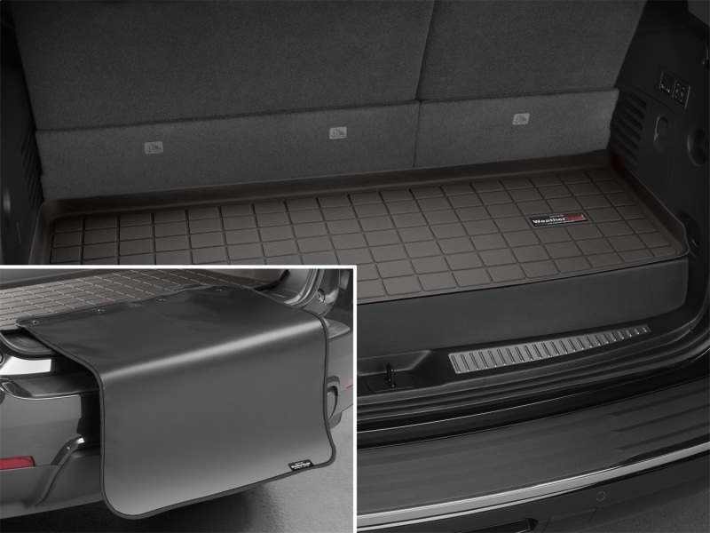 GMC Yukon Cargo Liner - Behind 3rd Row - WeatherTech - With Bumper Protector - Cocoa - `15-`27