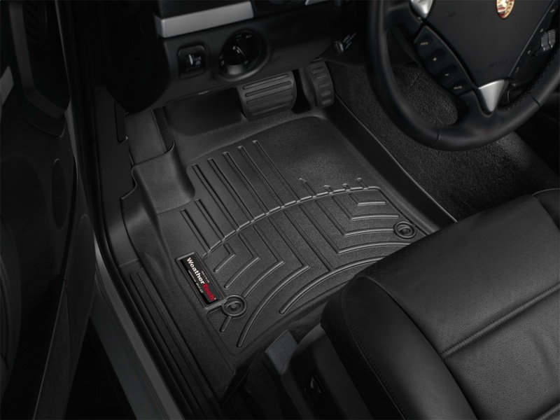 Porsche Cayenne FloorLiner - Front - WeatherTech - DigitalFit - Black - `03-`10