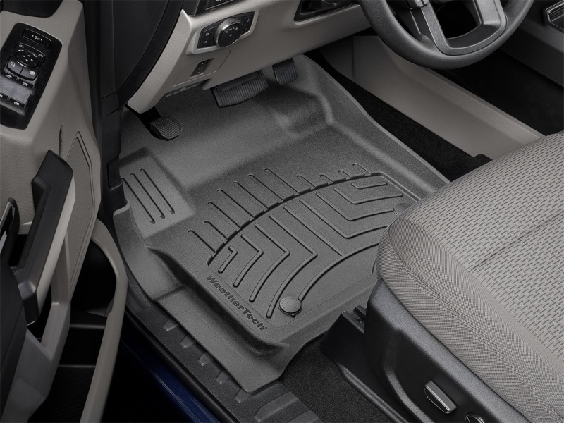 Ford F-550 Floor Mat Set - Front - WeatherTech - FloorLiner HP - Black - `17-`27