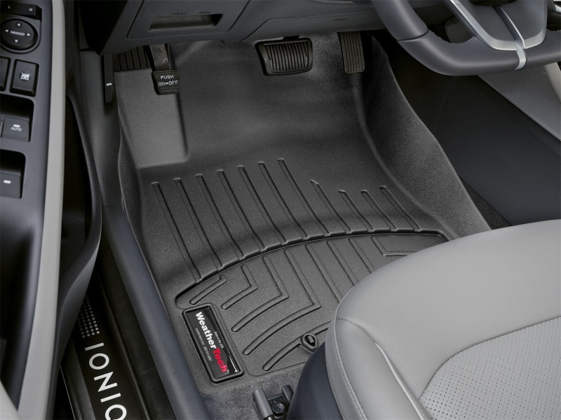Hyundai Ioniq FloorLiner - Front - WeatherTech - DigitalFit - Black - `17-`27