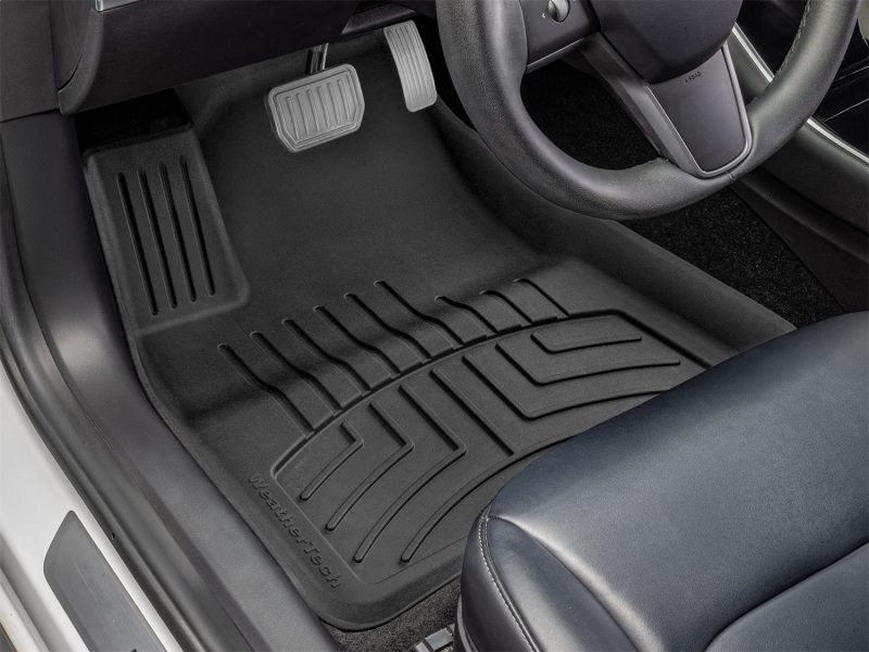 Tesla Model 3 Floor Mats - Front - WeatherTech - FloorLiner HP - Black - `17-`23
