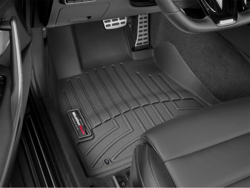 Kia Stinger FloorLiner - Front - WeatherTech - DigitalFit - Black - `18-`27