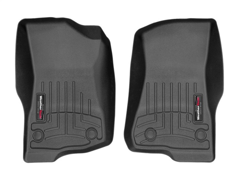Jeep Wrangler Unlimited FloorLiner - Front - WeatherTech - DigitalFit - Black - `18-`27 Jeep Wrangler Unlimited FloorLiner - Front - WeatherTech - DigitalFit - Black - `18-`27