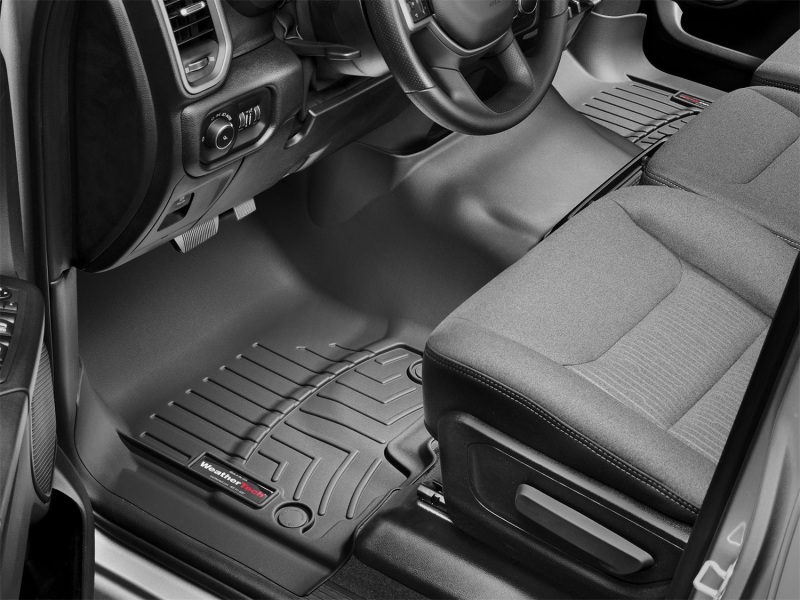 Ram 1500 Crew Cab FloorLiner - Front - WeatherTech - DigitalFit - Black - `19-`27