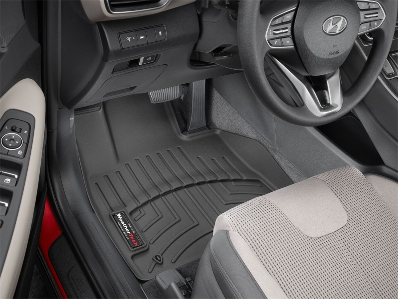 Hyundai Santa Fe FloorLiner - Front - WeatherTech - DigitalFit - Black - `21-`27