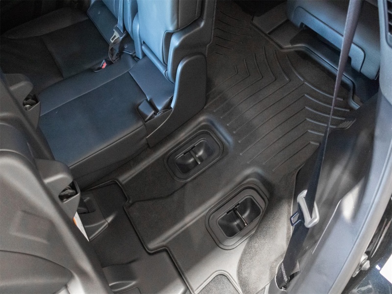Lexus LX-600 Floor Mat - Rear - WeatherTech - FloorLiner HP - Black - `22-`24
