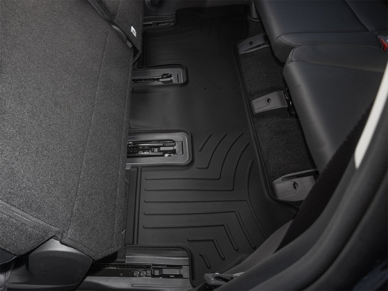 Hyundai Santa Fe Floor Mats - Rear - WeatherTech - FloorLiner HP - Black - `24-`26