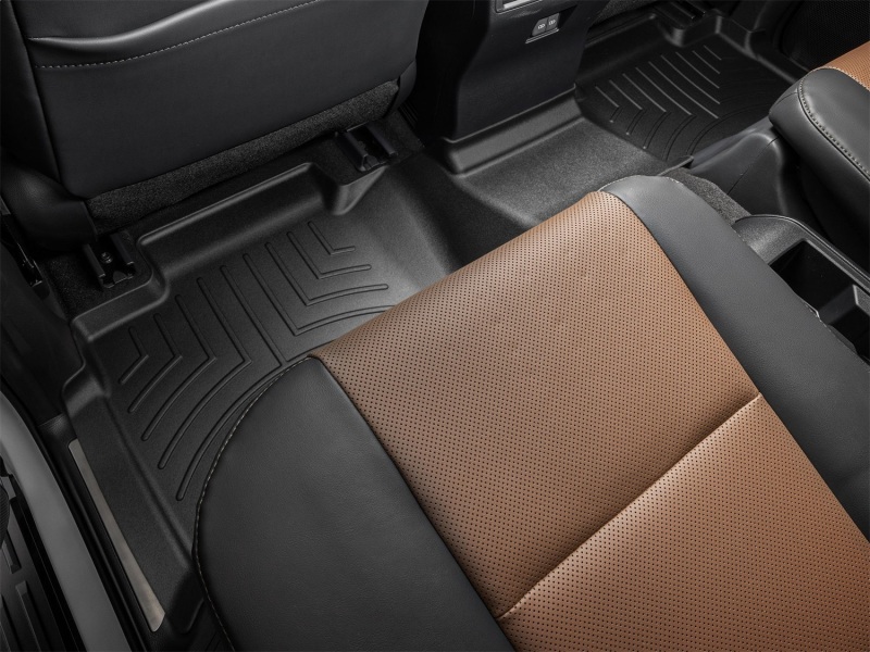 Lexus GX Floor Mats - Rubber - Rear - WeatherTech - FloorLiner DigitalFit - Black - `24-`26
