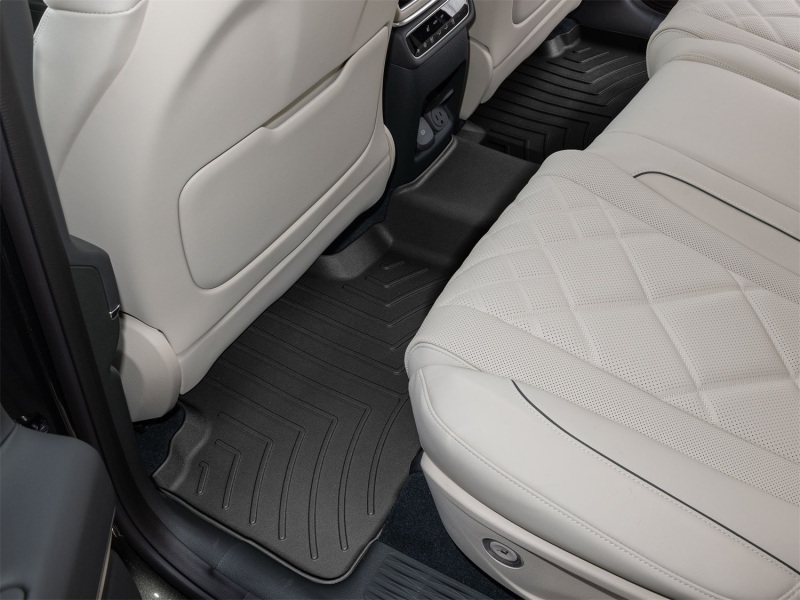 Genesis GV80 Floor Mats - Rear - WeatherTech - FloorLiner HP - Black - 2025+