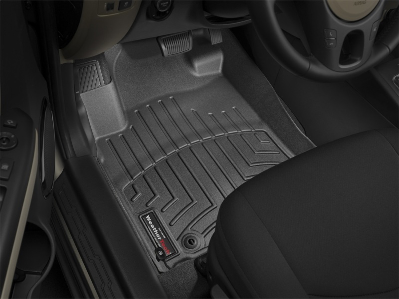 Kia Soul FloorLiner - Front - WeatherTech - DigitalFit - Black - `10-`13