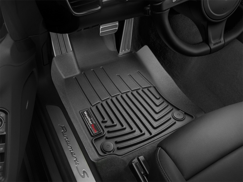 Porsche Panamera FloorLiner - Front - WeatherTech - DigitalFit - Black - `10-`27