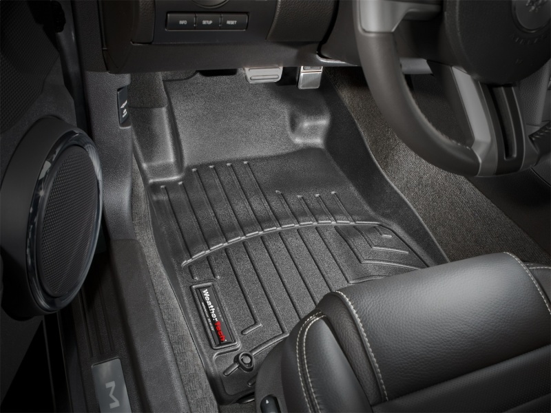 Ford Mustang FloorLiner - Front - WeatherTech - DigitalFit - Black - `10-`27