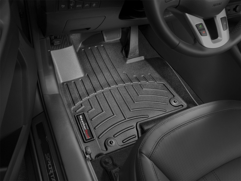 Hyundai Tucson FloorLiner - Front - WeatherTech - DigitalFit - Black - `10-`13