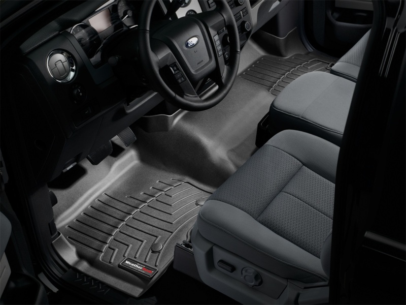 Ford F-150 FloorLiner - Front - WeatherTech - DigitalFit - Black - `11-`27