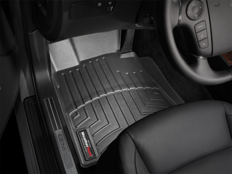 Hyundai Genesis FloorLiner - Front - WeatherTech - DigitalFit - Black - `09-`10