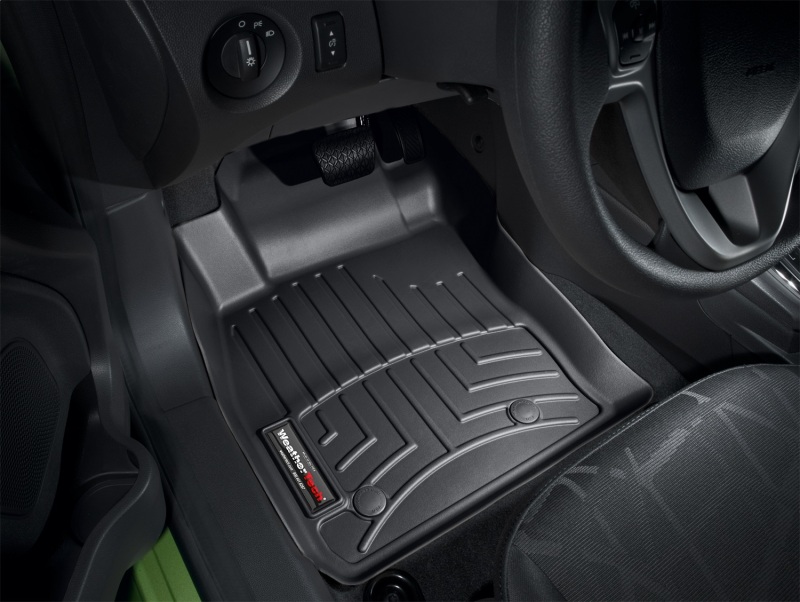 Ford Fiesta FloorLiner - Front - WeatherTech - DigitalFit - Black - `11-`27