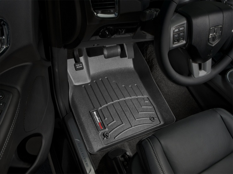 Dodge Durango FloorLiner - Front - WeatherTech - DigitalFit - Black - `11-`27