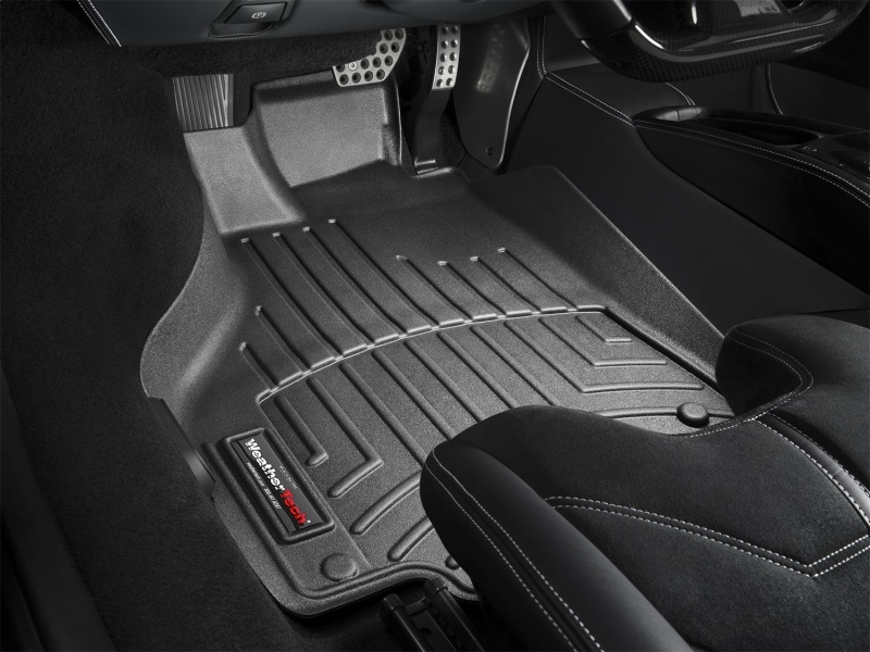 Ferrari 458 Italia FloorLiner - Front - WeatherTech - DigitalFit - Black - `10-`27
