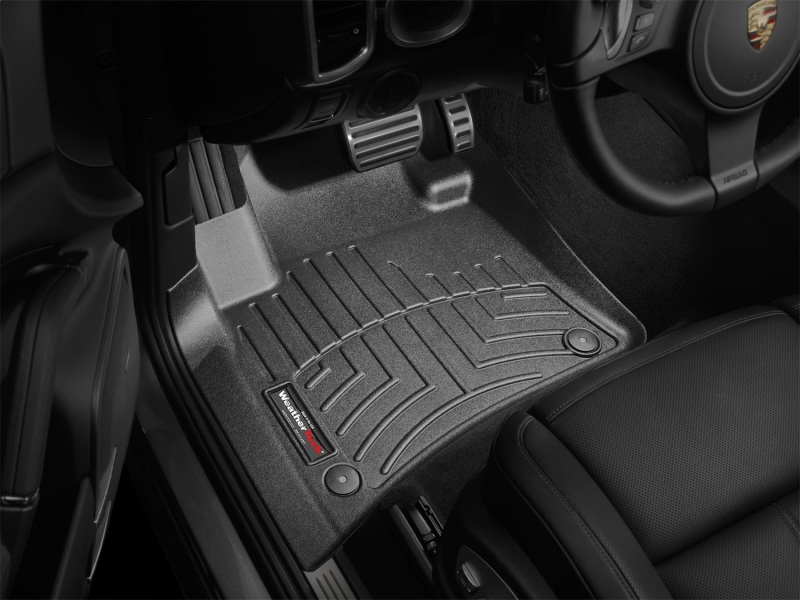 Porsche Cayenne FloorLiner - Front - WeatherTech - DigitalFit - Black - `11-`27