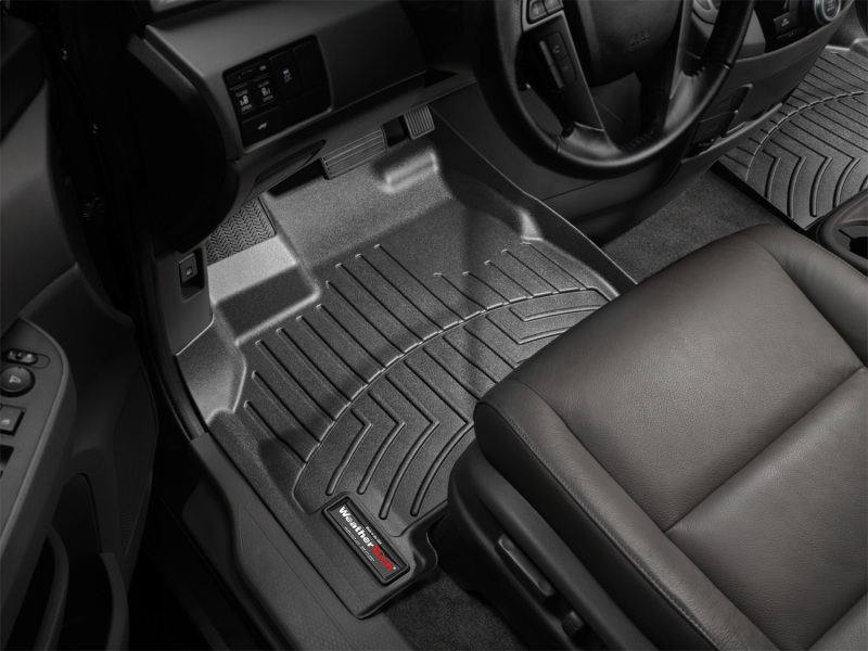 Honda Odyssey FloorLiner - Front - WeatherTech - DigitalFit - Black - `11-`27
