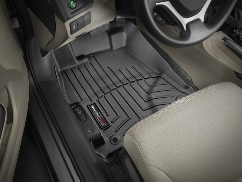 Honda Civic FloorLiner - Front - WeatherTech - DigitalFit - Black - `12-`27