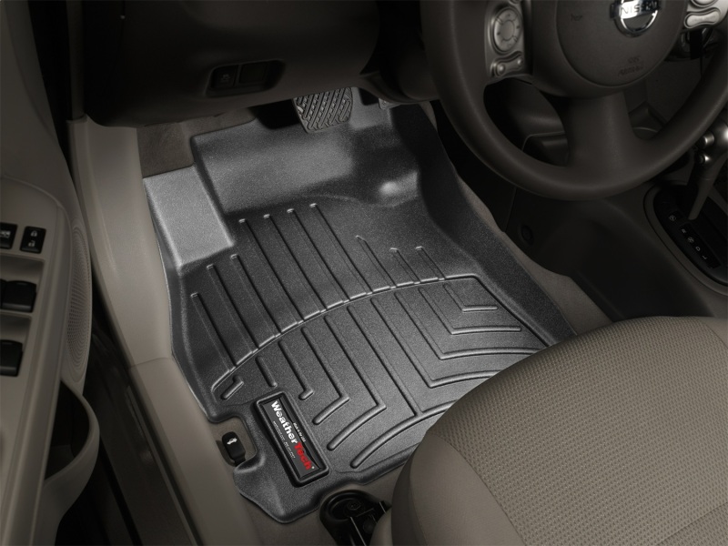 Nissan Versa FloorLiner - Front - WeatherTech - DigitalFit - Black - `12-`27