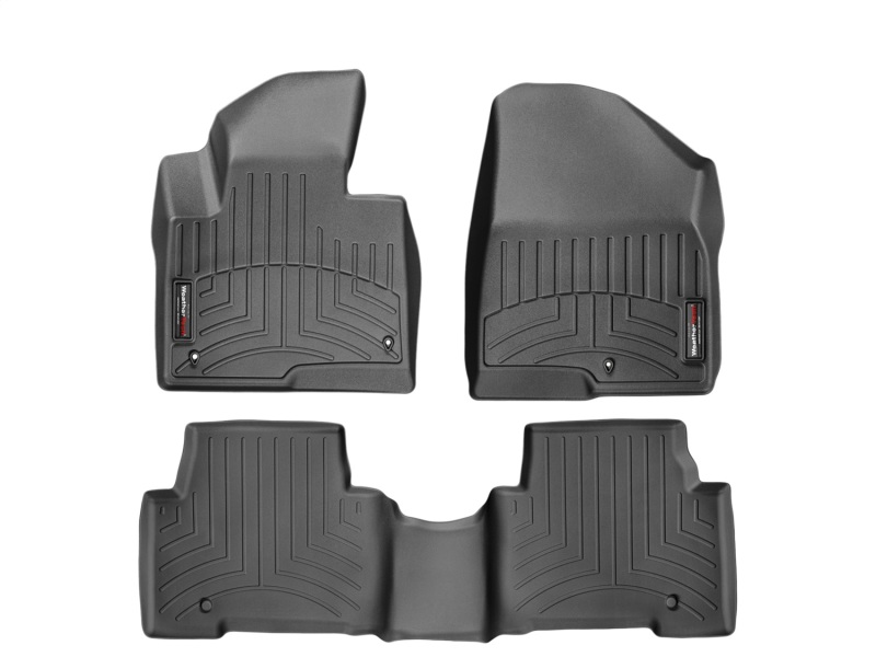 Hyundai Santa Fe FloorLiner - Front - WeatherTech - DigitalFit - Black - `13-`27