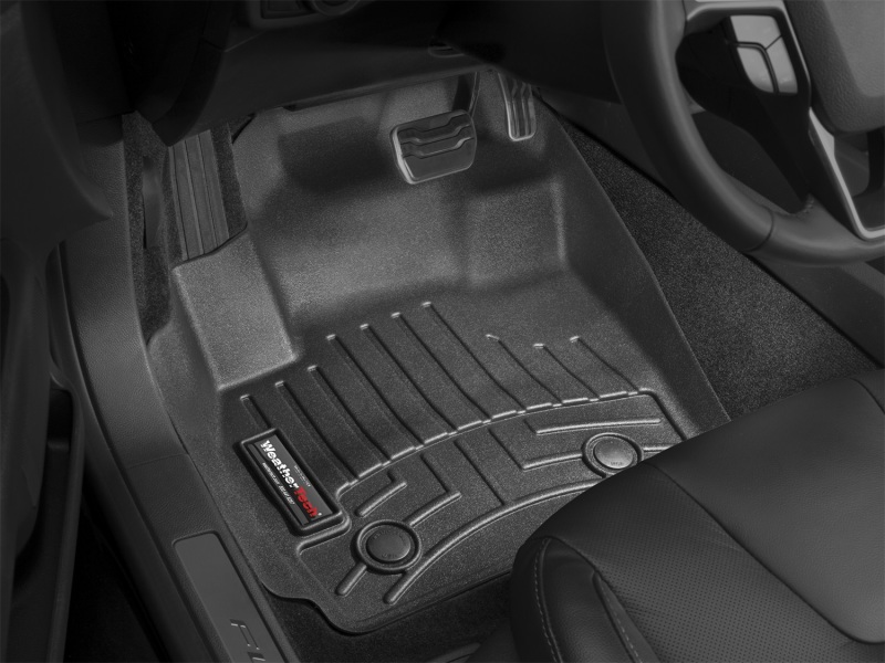 Hyundai Santa Fe FloorLiner - Front - WeatherTech - DigitalFit - Black - `13-`27