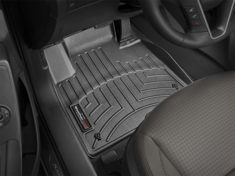 Hyundai Santa Fe FloorLiner - Front - WeatherTech - DigitalFit - Black - `13-`27
