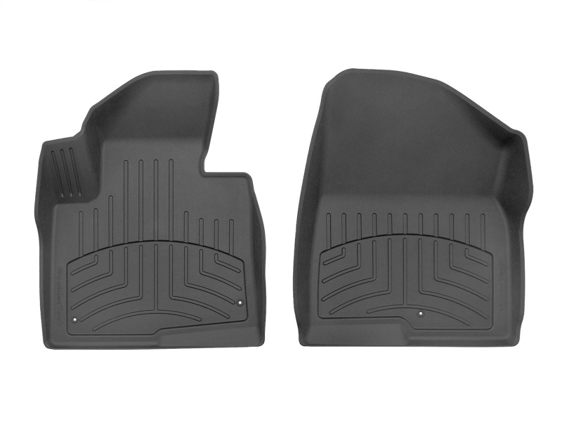 Hyundai Santa Fe XL Floor Mats - Front - WeatherTech - FloorLiner HP - Black - `19-`27