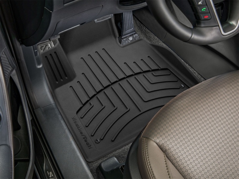 Hyundai Santa Fe XL Floor Mats - Front - WeatherTech - FloorLiner HP - Black - `19-`27